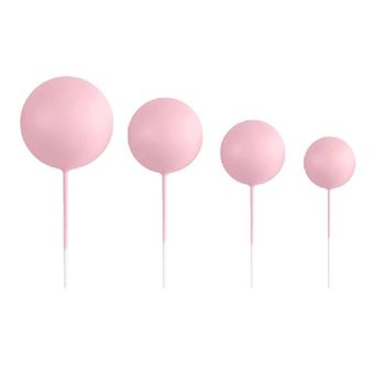 Picture of PINK BALL TOPPER SET DIFFERENT SIZES X 20 PCS